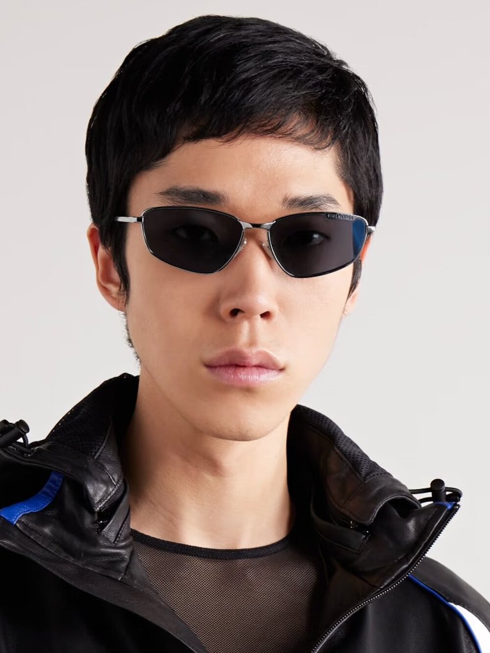 Balenciaga Men Sunglasses Black Grey Geometric BB0277S 001 NEW AUTHENTIC - Picture 14 of 16